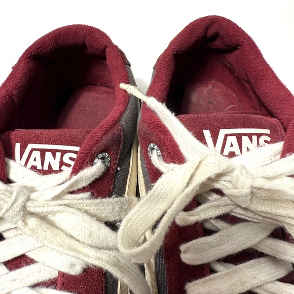 Vans Old Skool Off The Wall Canvas Skate Shoe‎ Maroon White Men's Size 8.5 - Picture 6 of 8